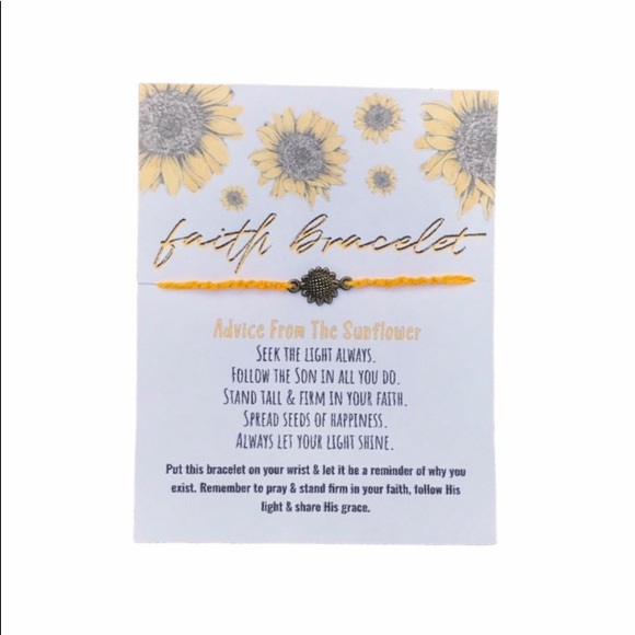 Rooted and Rising Jewelry - 🌻3/$18 or 5/$25🌻Sunflower Faith Bracelet